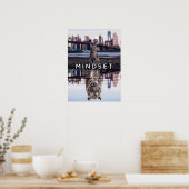 Poster L'état d'esprit est tout - Chat et Tigre réflexion (Cuisine)