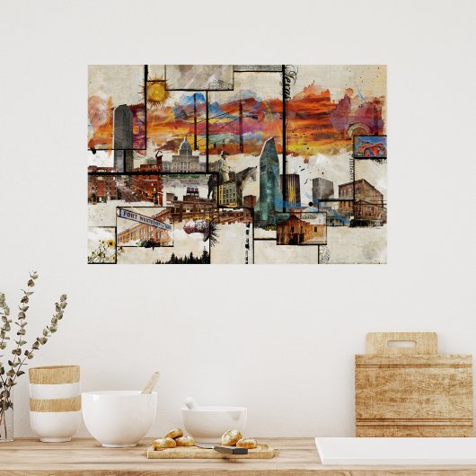 Poster L'état du Texas (Cuisine)