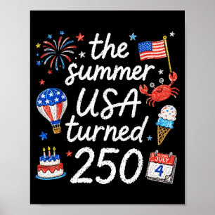 Poster L'été où les États-Unis ont eu 250 ans 4 juillet E