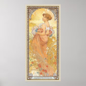 Poster L'Eté Saison Art Nouveau Alphonse Mucha (Devant)