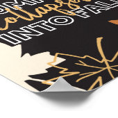 Poster L'été s'effondre en automne Citations d'automne Bl (Coin)