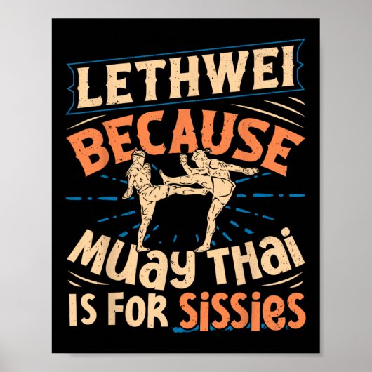 Poster Lethwei Entraînement Myanmar Lutter Burmese Boxe L (Devant)
