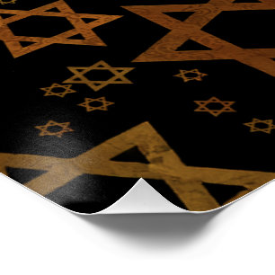 Poster L'étoile artistique de David thème Hanukkah de Sli