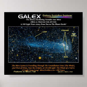 Poster L'étoile détaillée Mira avec la queue, l'OS