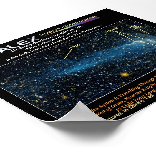 Poster L'Etoile Détaillée Mira avec Queue, Le Binary Os.. (Coin)