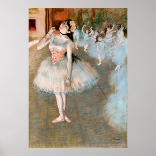 Poster L'étoile par Edgar Degas - Impressionnisme (Devant)