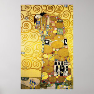 Poster L'étreinte (accomplissement) par Gustav Klimt