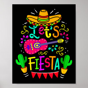 Poster Lets Fiesta Cinco De Mayo Parti Mexicain Guitare L