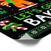 Poster Lets Get Baked Ugly Sweater Weed Christmas Xmas (Coin)