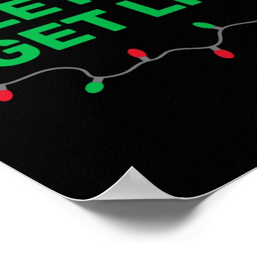 Poster Lets Get Lit Funny Christmas Quote  (Coin)