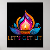 Poster Let's Get Lit Happy Diwali Festival Of Light (Devant)