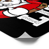 Poster Let's Get Lit Santa Claus Drinking Beer Christmas  (Coin)