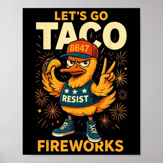 Poster Let's Go Taco Meme (Devant)