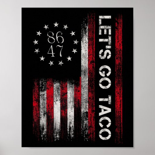 Poster Let's Go Taco Shirt Funny Let's Go Taco 3  (Devant)