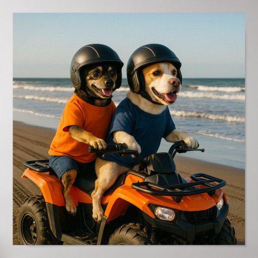 Poster "Let's God ATVing" (Devant)