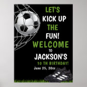 Poster Let's Kick up the fun!, Funny Soccer Birthday (Devant)