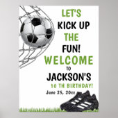 Poster Let's Kick up the fun!, Funny Soccer Birthday (Devant)