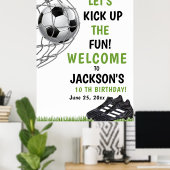 Poster Let's Kick up the fun!, Funny Soccer Birthday (Bureau à domicile)