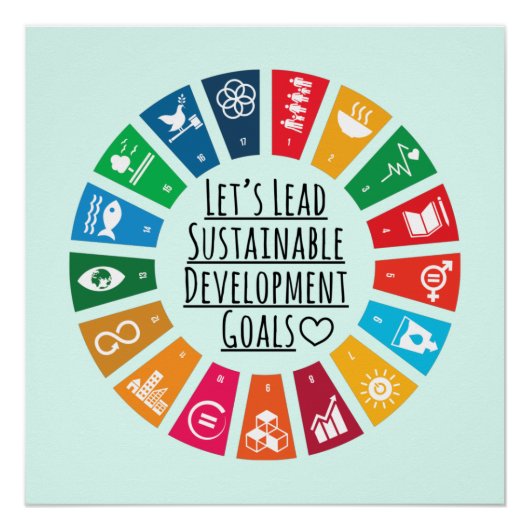 Poster Let's Lead ONU SDG Sustainable Development Goals (Devant)