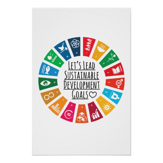 Poster Let's Lead ONU SDG Sustainable Development Goals (Devant)