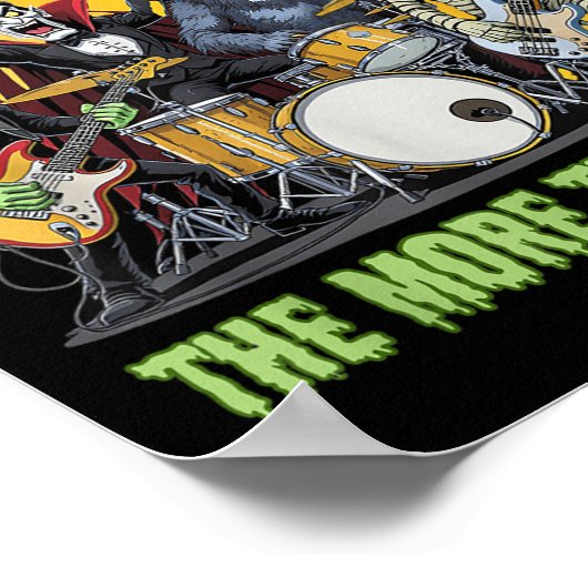 Poster Lets Rock The More The Ier Clic Monsters Halloween (Coin)