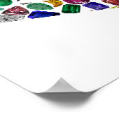 Poster LETTER-A, made with Gemstones (Coin)