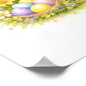 Poster Letter D Gold Spring Nature Monogram Blue Bird (Coin)