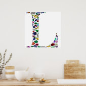 Poster Letter L monogram (Cuisine)