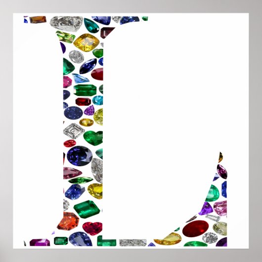 Poster Letter L monogram (Devant)