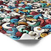 Poster LETTER R STEREOGRAM 20"x20", Semi-Gloss, No Frame (Coin)
