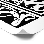 Poster Letter V Medieval Monogram Vintage Initial (Coin)