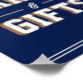 Poster Letterman Graduation NAVY Cards & Favors  (Coin)