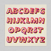 Poster Letters of the Alphabet Retro Cool Literacy