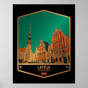 Poster Lettonie