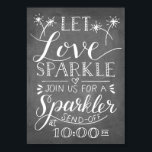 Poster Lettré à la main Laisser l'amour Sparkle Sparkler<br><div class="desc"></div>