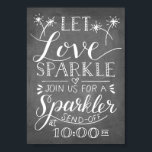 Poster Lettré à la main Laisser l'amour Sparkle Sparkler<br><div class="desc"></div>