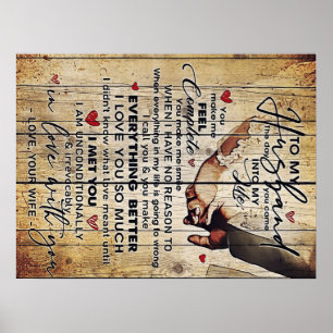 Poster Lettre À Mon Mari, Belle Citations Cadeau