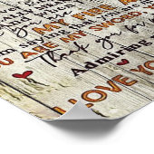 Poster Lettre À Mon Mari, Belle Citations Cadeau (Coin)