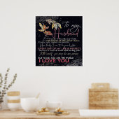 Poster Lettre à mon mari | Meilleure Fête des pères prése (Cuisine)