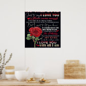 Poster Lettre à mon mari | Migné présent | Cadeau de papa (Cuisine)