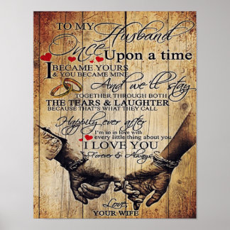Poster Lettre à mon mari | Migné présent | Cadeau de papa
