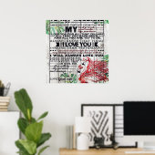 Poster Lettre à mon mari | Mignonne Présente À Mon Mari| (Bureau à domicile)