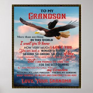 Poster Lettre À Mon Petit-Fils Cadeau, L'Idée Cadeau Bébé