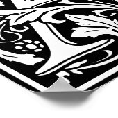 Poster Lettre A Monogramme Médiéval Art Nouveau (Coin)