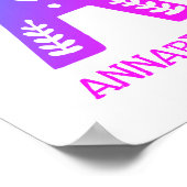 Poster Lettre A Nom Monogramme Enfants (Coin)