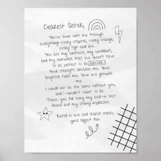 Poster Lettre à Soeur