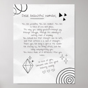 Poster Lettre à une belle femme