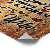 Poster Lettre adorable au mari | Joli cadeau à mon homme (Coin)