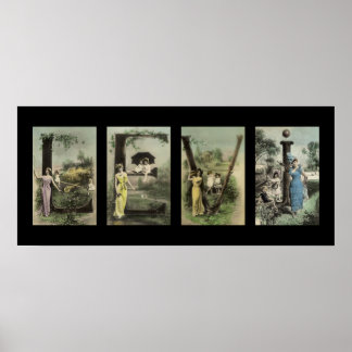 Poster LETTRE Alphabet LEVI Nom Art