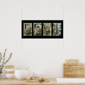 Poster LETTRE Alphabet LEVI Nom Art (Cuisine)